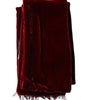 Foulard fin à franges en soie marron Dolce & Gabbana