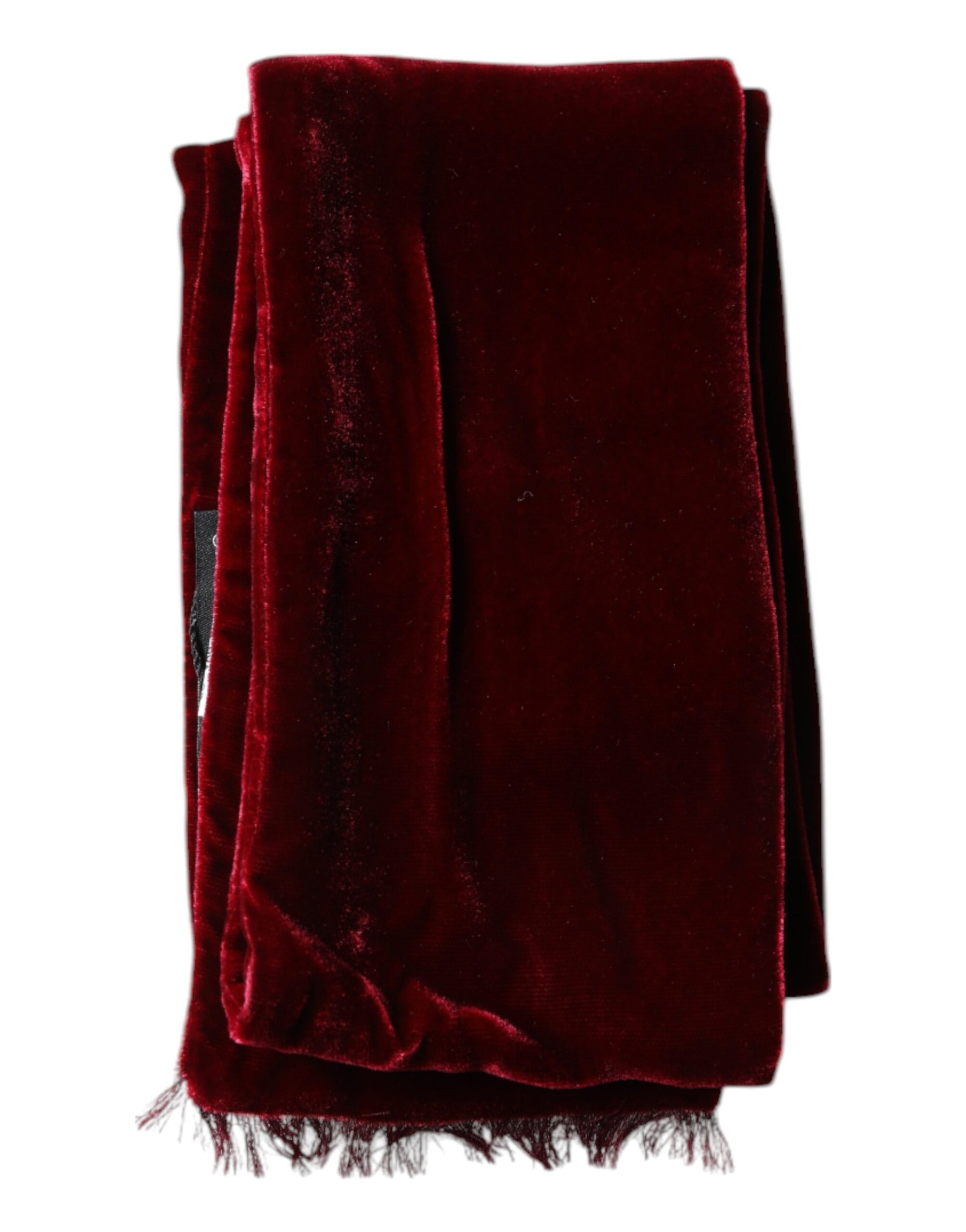 Foulard fin à franges en soie marron Dolce & Gabbana