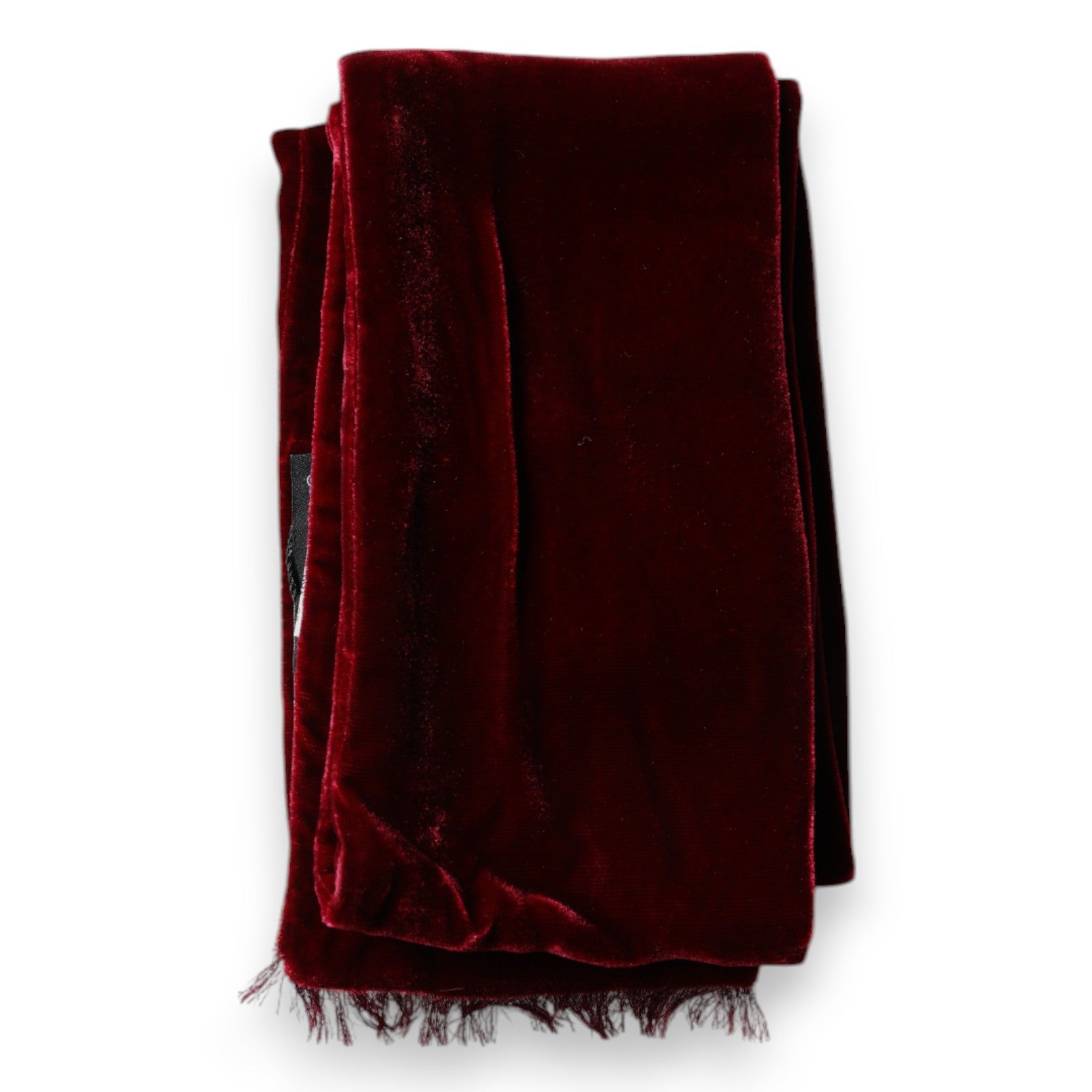 Foulard fin à franges en soie marron Dolce & Gabbana