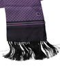 Foulard tour de cou à franges en soie fantaisie violette Dolce & Gabbana