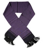 Foulard tour de cou à franges en soie fantaisie violette Dolce & Gabbana