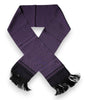 Foulard tour de cou à franges en soie fantaisie violette Dolce & Gabbana