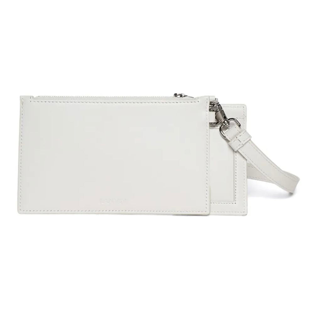 Portefeuille homme en cuir blanc Lanvin