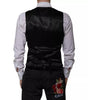 Dolce & Gabbana Black Wool Formal Dress Men Waistcoat Vest