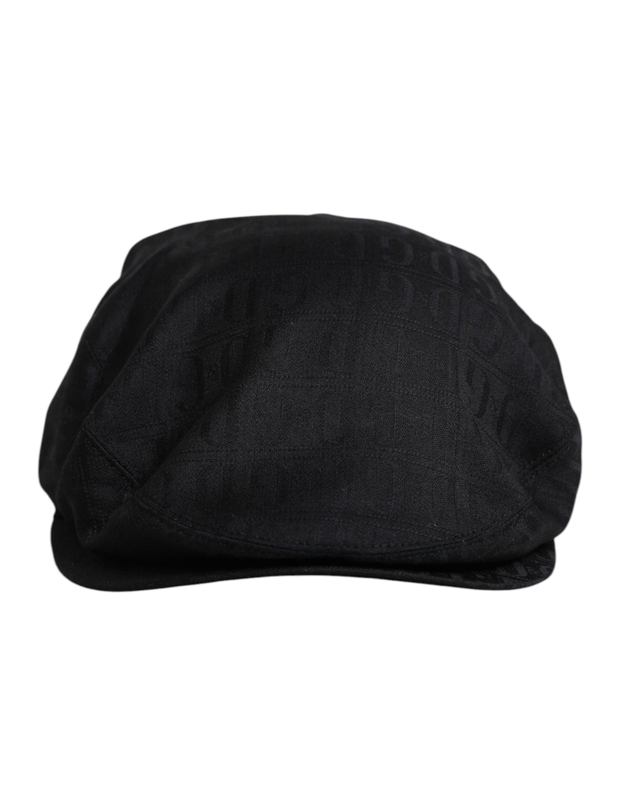 Dolce & Gabbana Chapeau Newsboy Capello Cabbie en laine noire