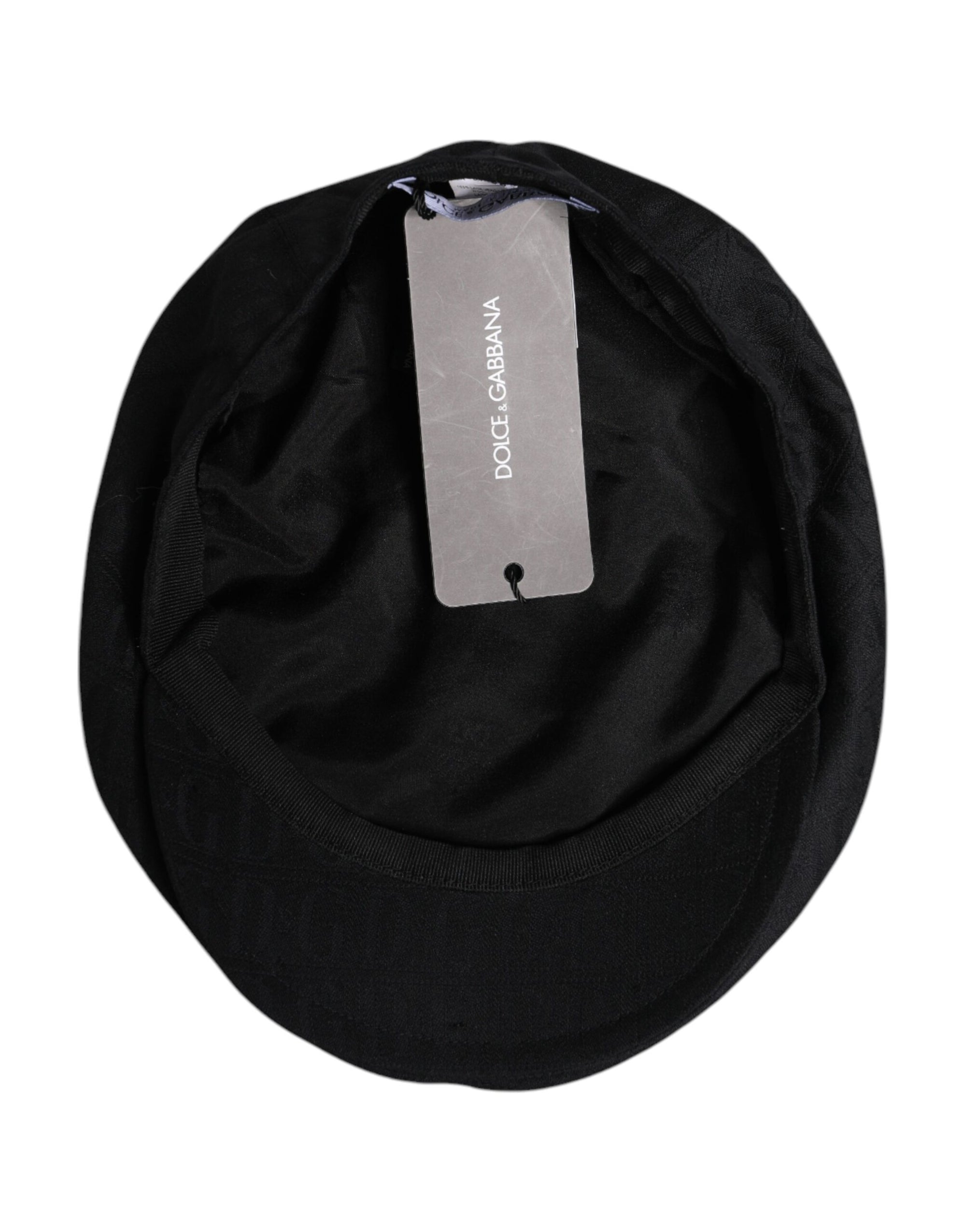 Dolce & Gabbana Chapeau Newsboy Capello Cabbie en laine noire