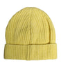 Dolce &amp; Gabbana Yellow Cotton Knitted Winter Beanie Hat