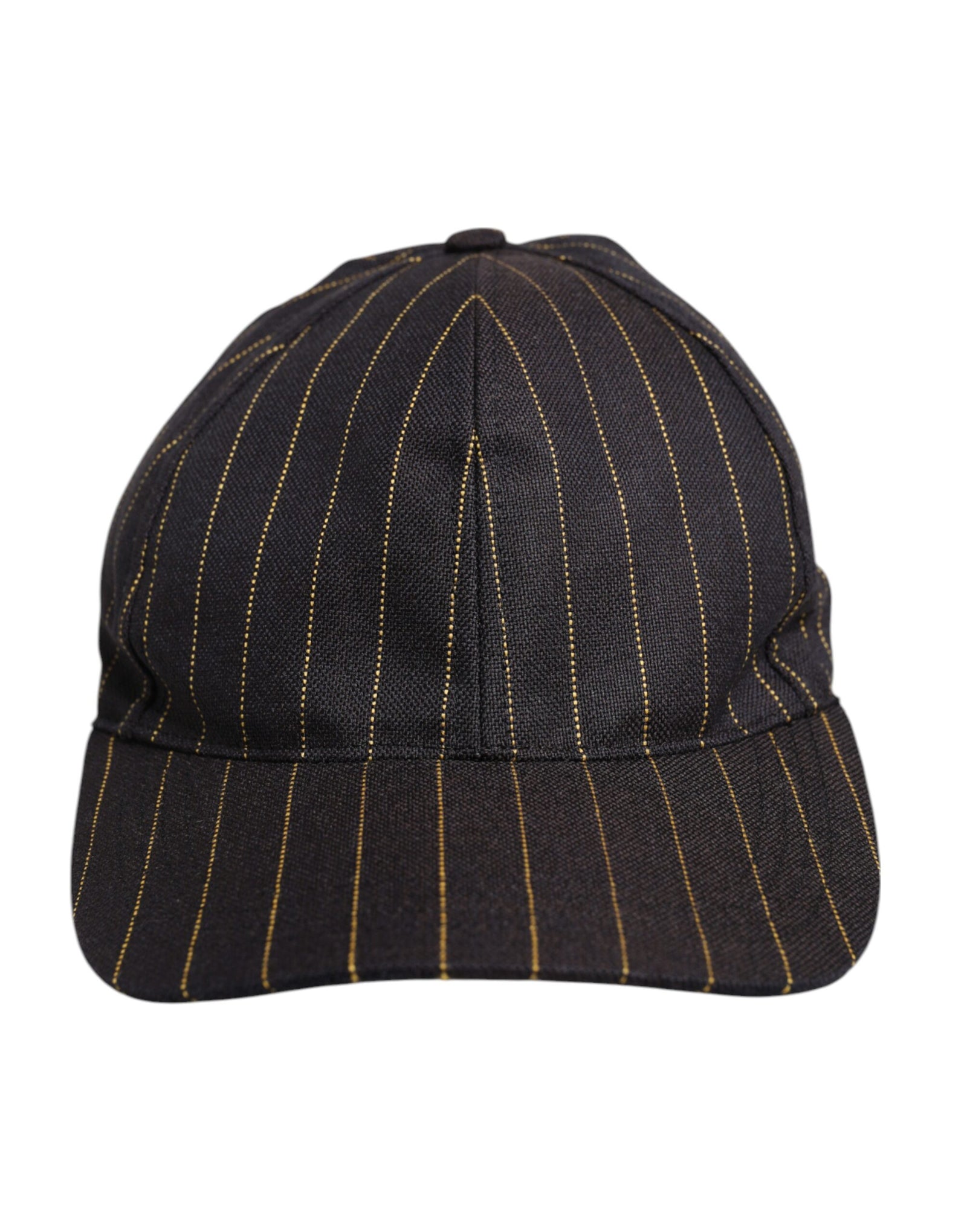 Casquette de baseball 6 panneaux en coton à rayures marron Dolce & Gabbana