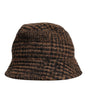Chapeau bob en laine tissée marron à motif pied-de-poule Dolce & Gabbana