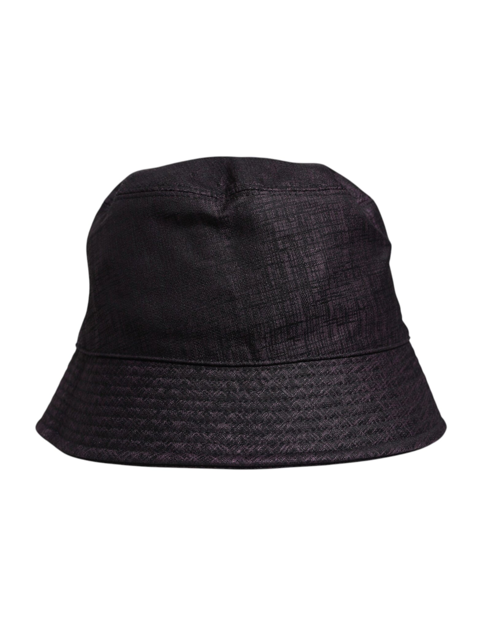Chapeau bob en nylon noir à large bord Dolce & Gabbana