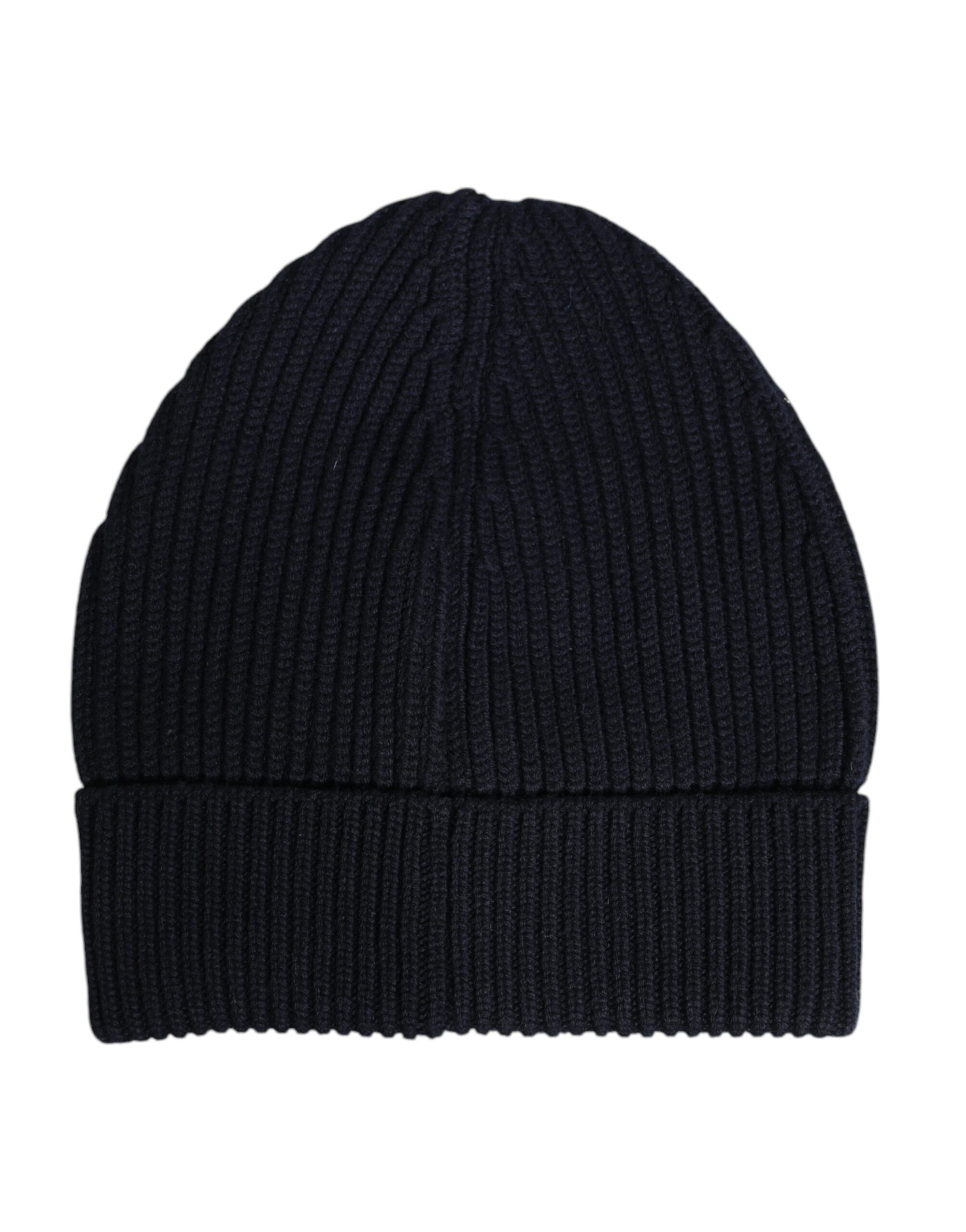 Bonnet d'hiver tricoté en cachemire noir Dolce & Gabbana