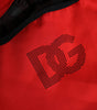 Dolce & Gabbana Red Logo Polyester Wide Brim Balaclava Hat