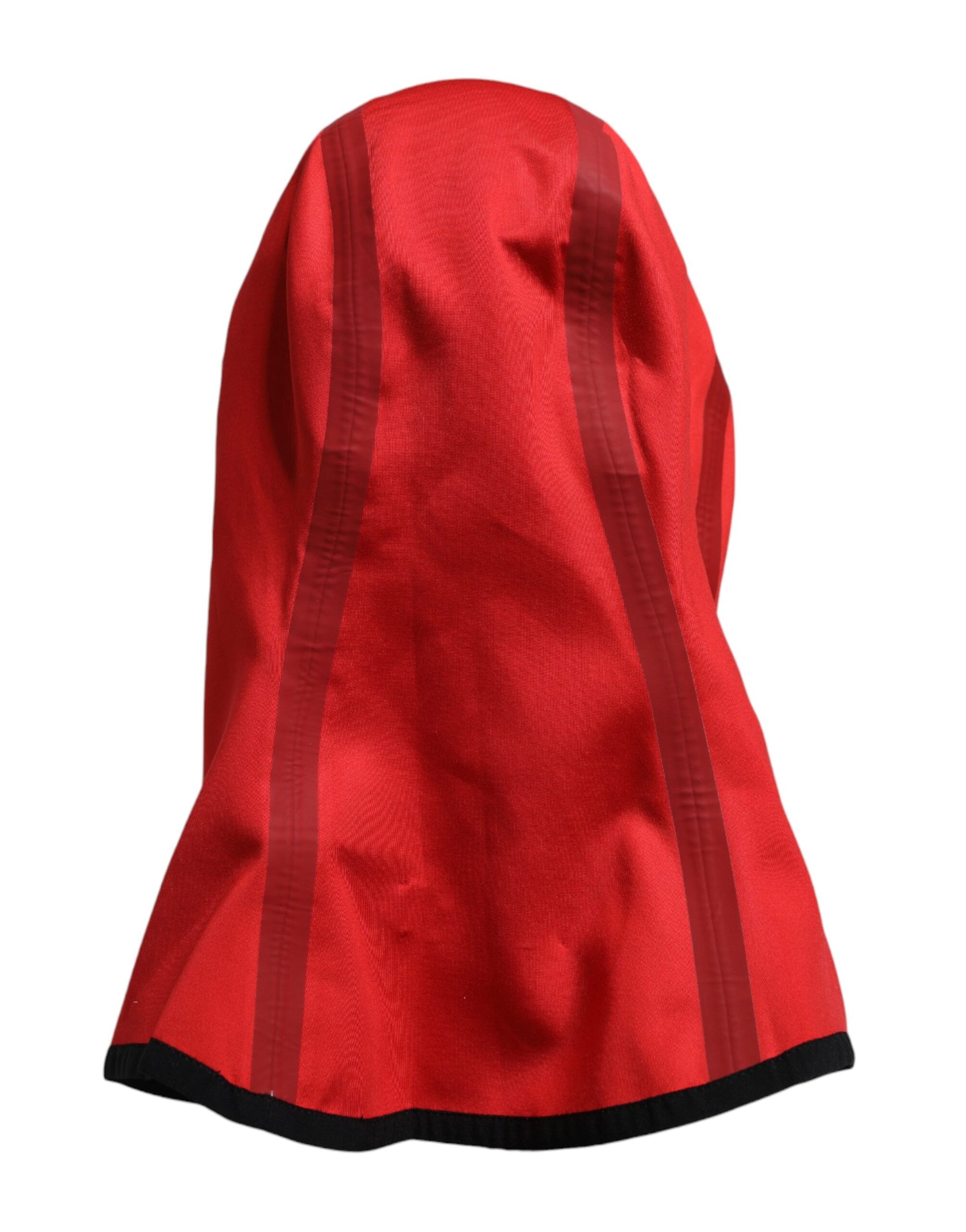 Dolce & Gabbana Red Logo Polyester Wide Brim Balaclava Hat