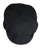 Dolce &amp; Gabbana Black Cotton Newsboy Capello Cabbie Hat