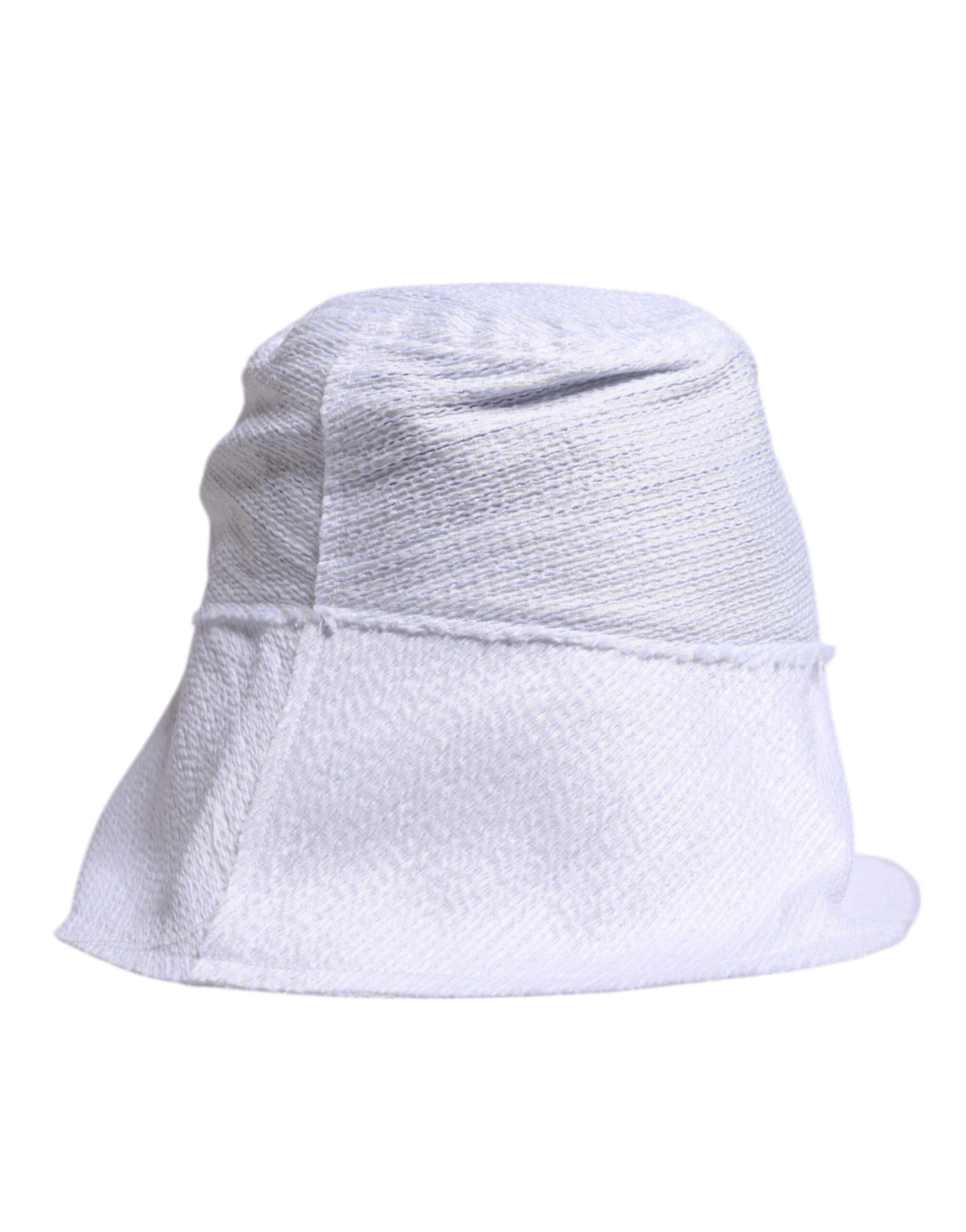 Dolce &amp; Gabbana White Polyester Wide Brim Bucket Hat