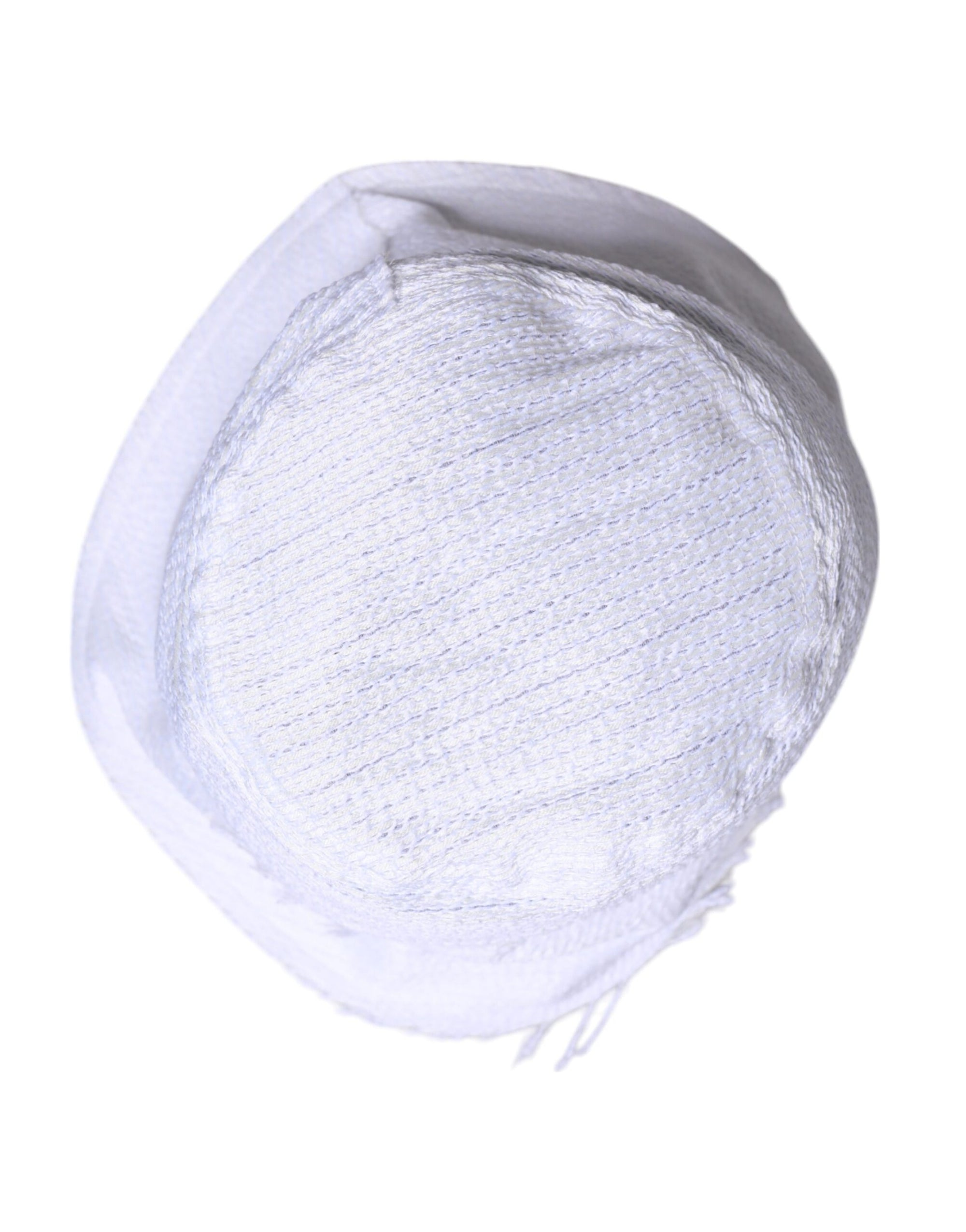 Dolce &amp; Gabbana White Polyester Wide Brim Bucket Hat