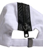 Dolce &amp; Gabbana White Black Cotton Zip Baseball Cap