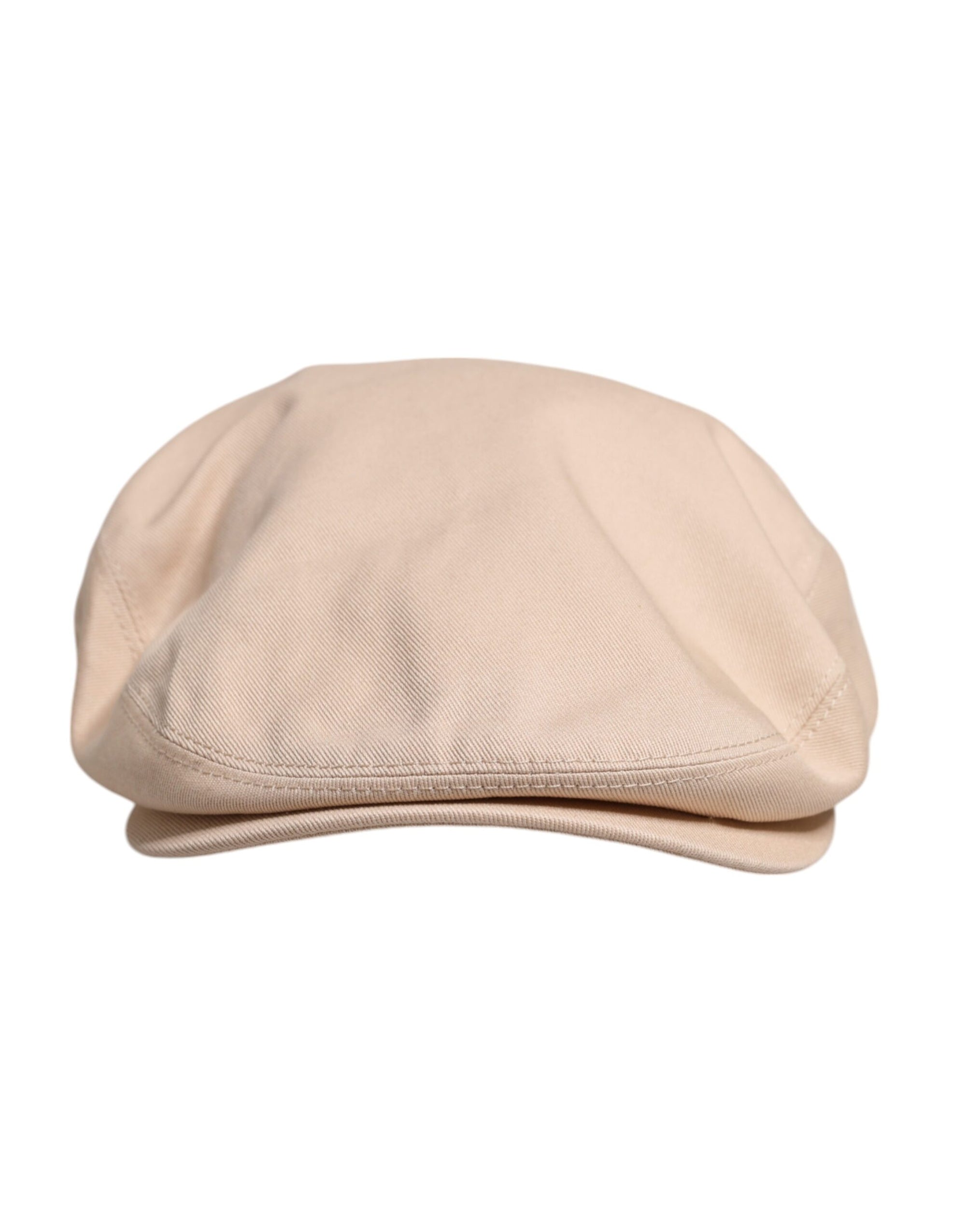 Dolce &amp; Gabbana Beige Cotton Newsboy Capello Cabbie Hat