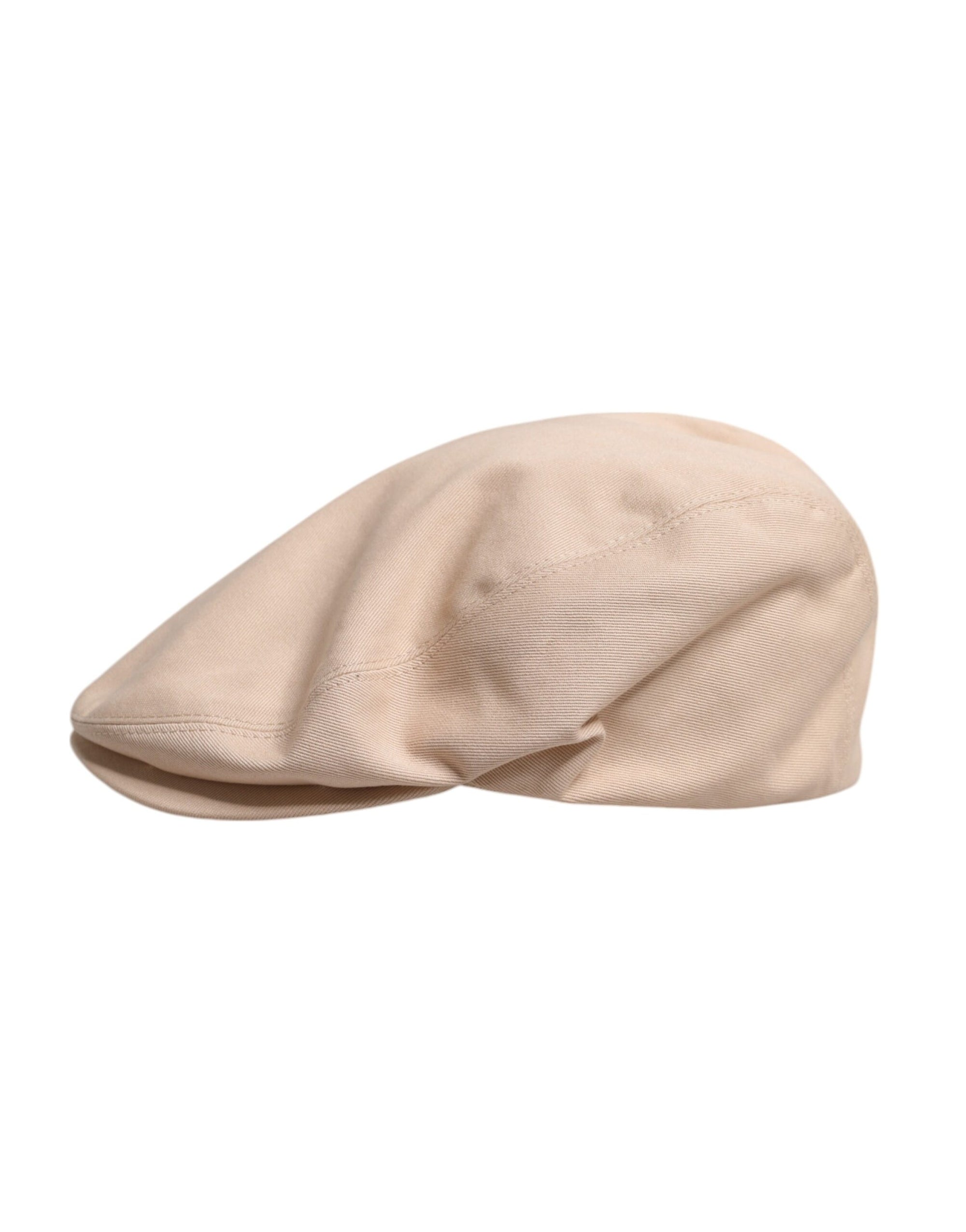 Dolce &amp; Gabbana Beige Cotton Newsboy Capello Cabbie Hat