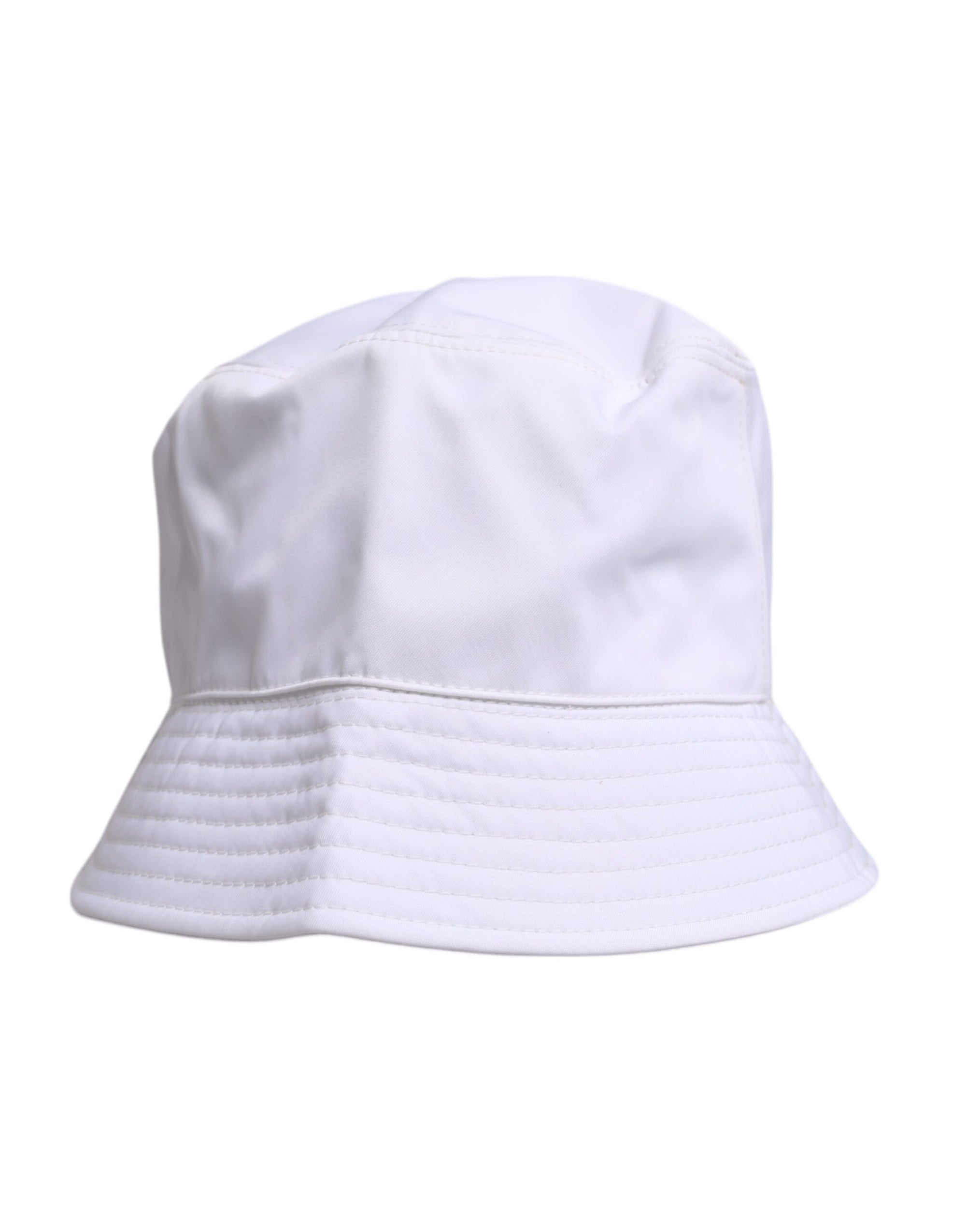 Dolce &amp; Gabbana White Cotton Wide Brim Bucket Hat