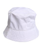 Dolce &amp; Gabbana White Cotton Wide Brim Bucket Hat