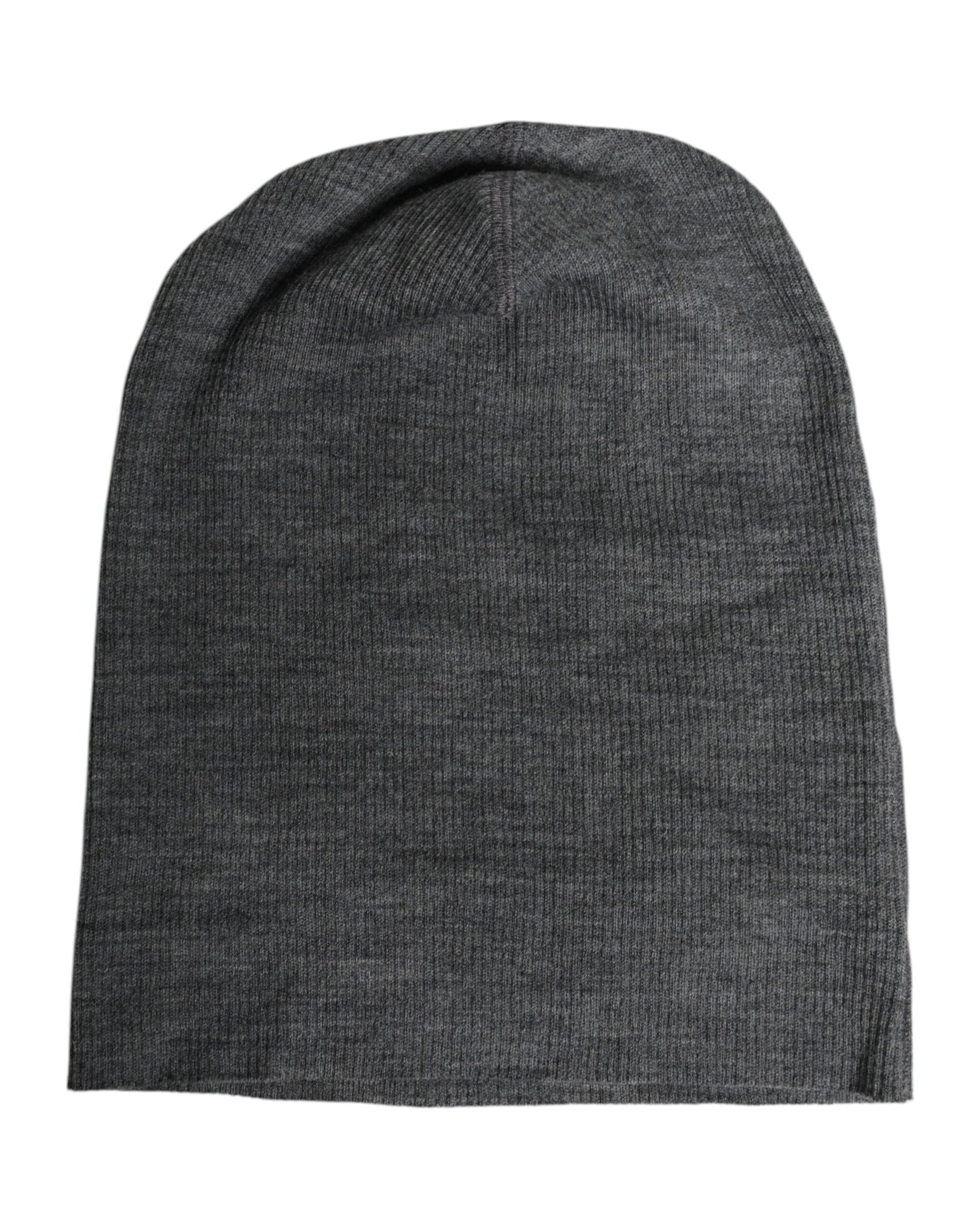 Dolce &amp; Gabbana Gray Wool Blend Knitted Beanie Cap