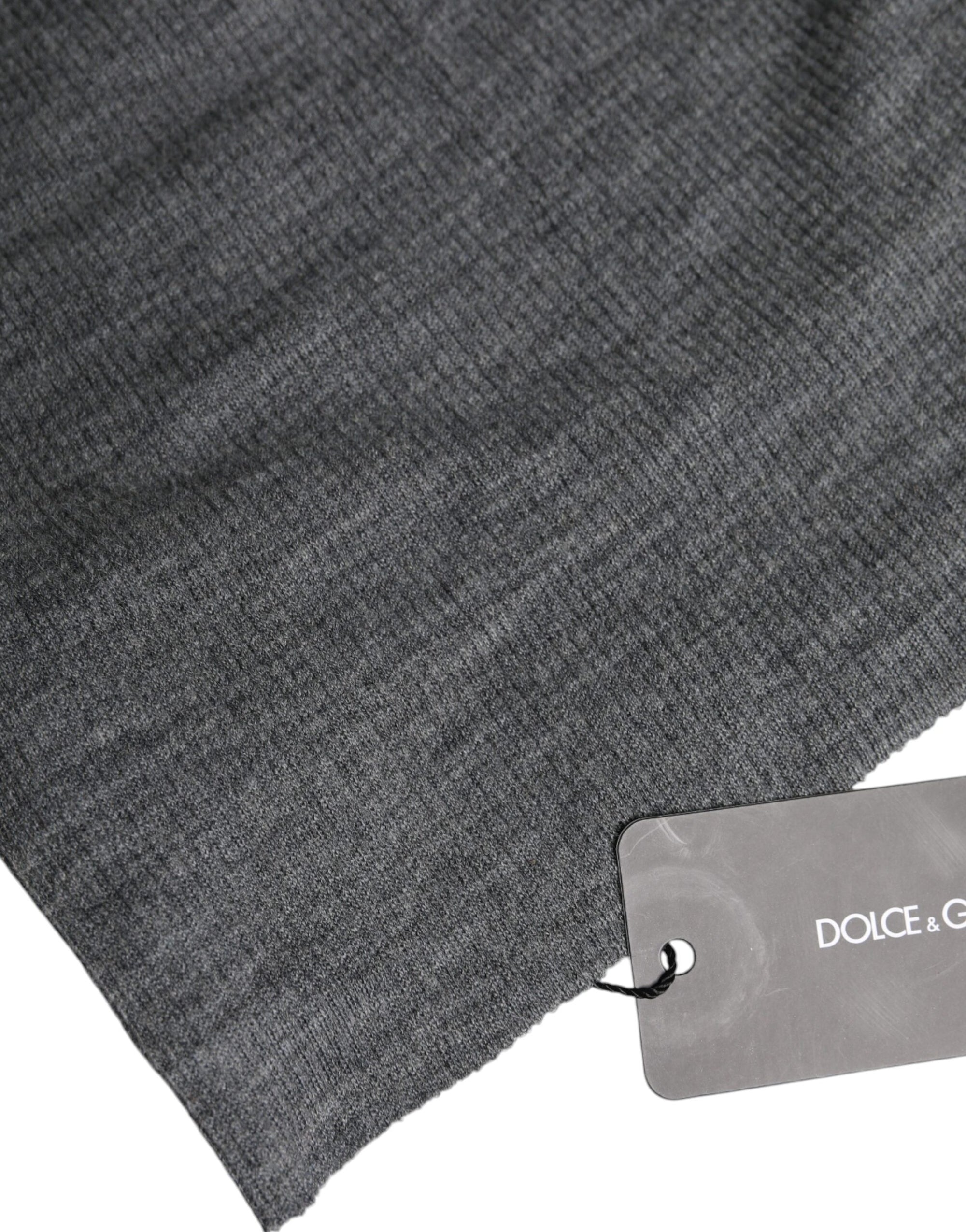 Dolce &amp; Gabbana Gray Wool Blend Knitted Beanie Cap