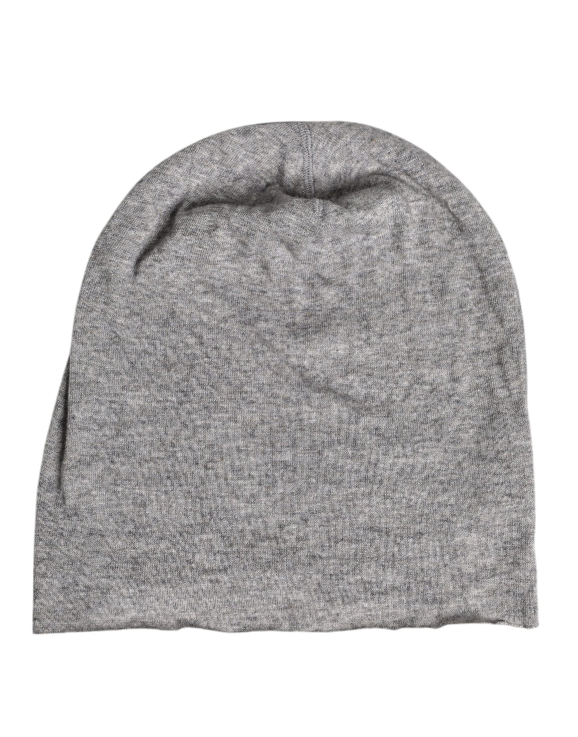 Dolce &amp; Gabbana Gray Viscose Blend Knitted Beanie Cap