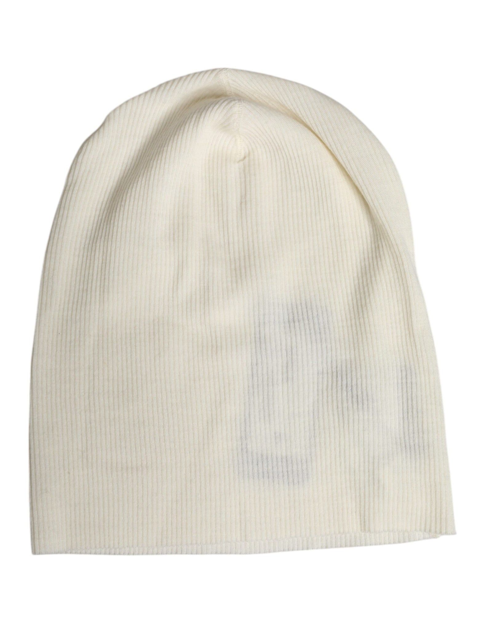 Dolce &amp; Gabbana Beige Wool Blend Knitted Beanie Cap