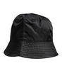 Dolce &amp; Gabbana Black Cotton Wide Brim Bucket Hat
