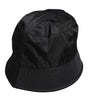 Dolce &amp; Gabbana Black Cotton Wide Brim Bucket Hat