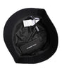 Dolce &amp; Gabbana Black Cotton Wide Brim Bucket Hat