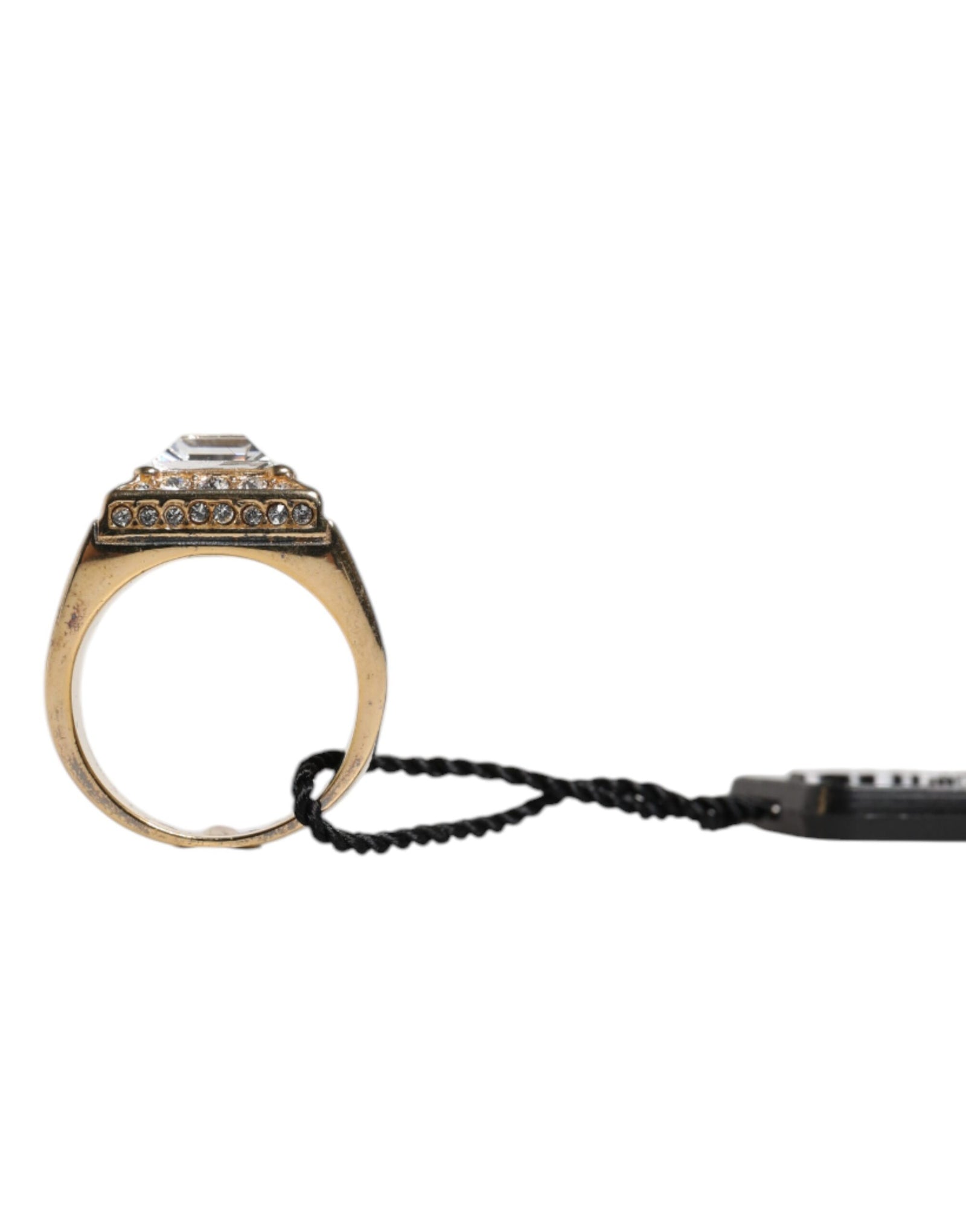 Bague Dolce &amp; Gabbana en argent sterling 925 doré avec cristaux