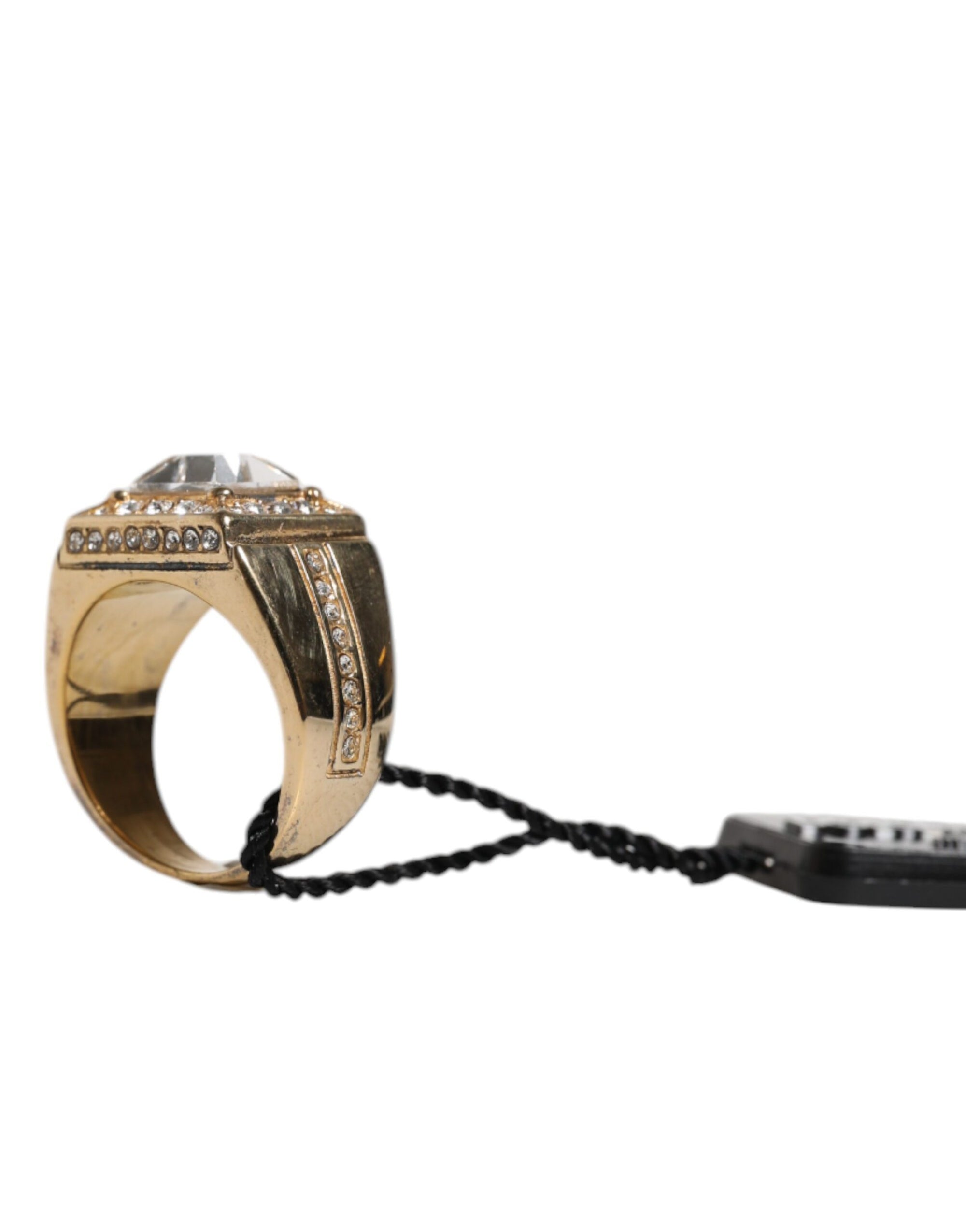 Bague Dolce &amp; Gabbana en argent sterling 925 doré avec cristaux