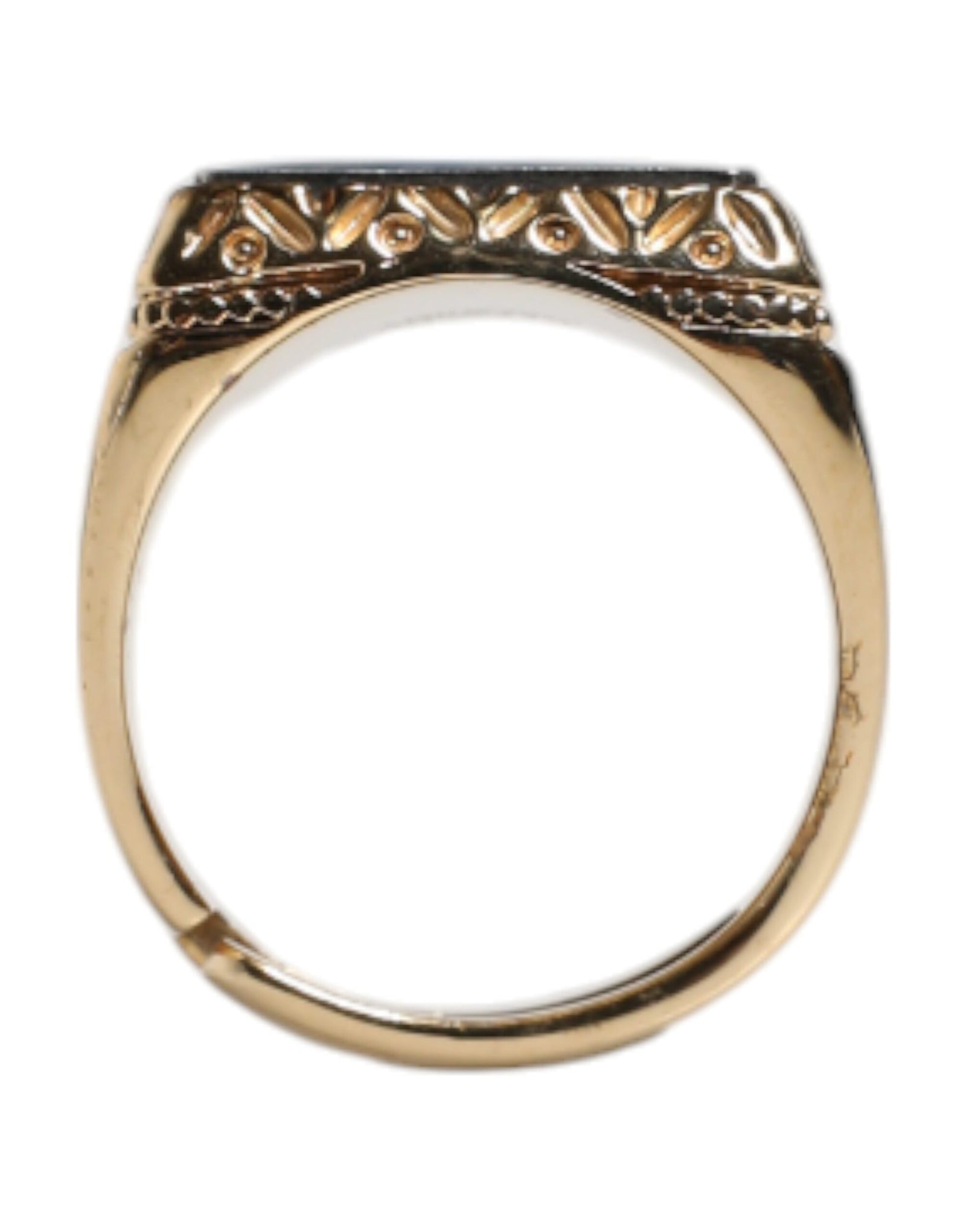 Bague ajustable Dolce &amp; Gabbana en argent sterling 925 doré avec couronne DG