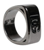 Dolce &amp; Gabbana Bague en laiton argenté avec logo Anello DG