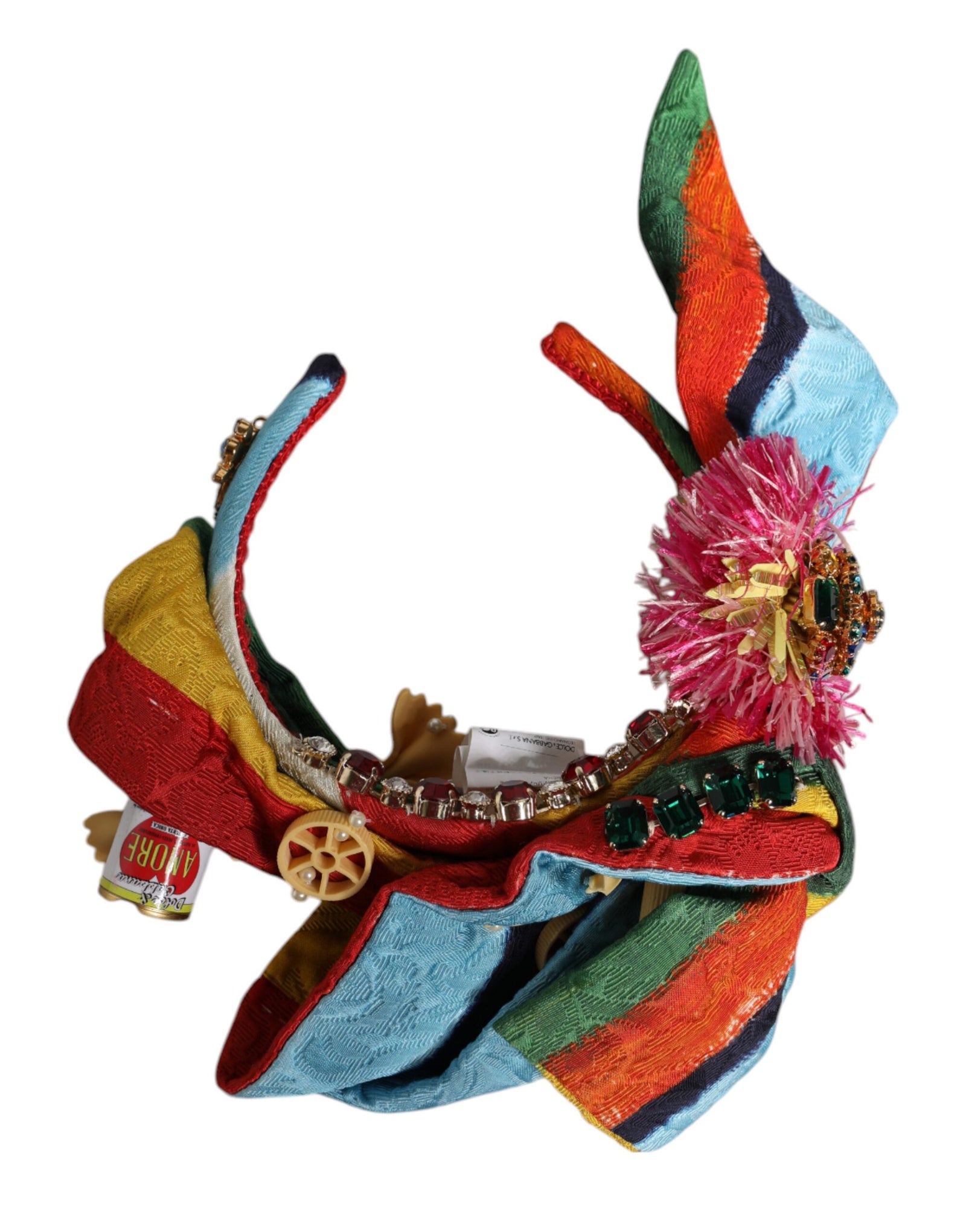 Bandeau Dolce &amp; Gabbana multicolore orné de cristaux floraux