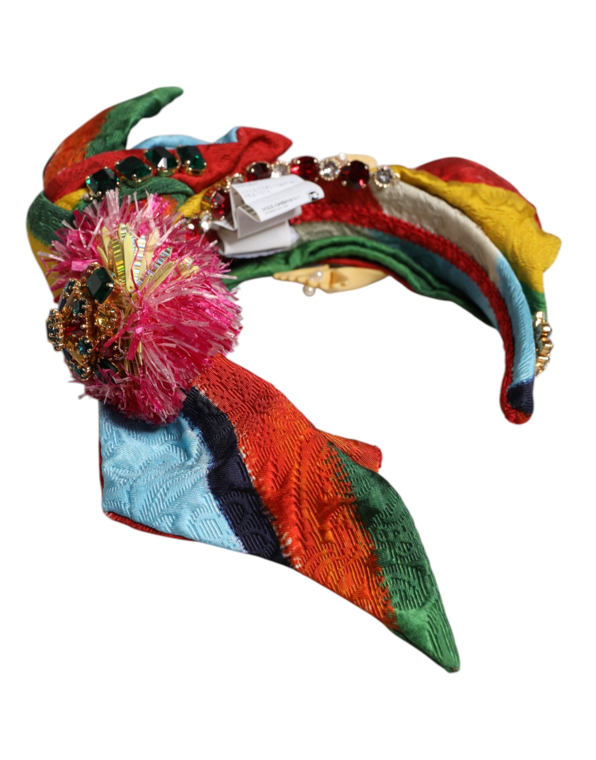 Bandeau Dolce &amp; Gabbana multicolore orné de cristaux floraux