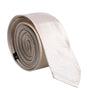 Dolce & Gabbana White Solid Silk Adjustable Necktie Tie