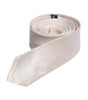 Dolce & Gabbana White Solid Silk Adjustable Necktie Tie