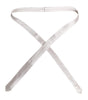 Dolce & Gabbana White Solid Silk Adjustable Necktie Tie