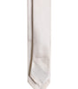 Dolce & Gabbana White Solid Silk Adjustable Necktie Tie