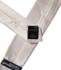 Dolce & Gabbana White Solid Silk Adjustable Necktie Tie