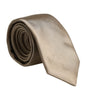 Dolce & Gabbana Beige Solid Silk Adjustable Necktie Tie