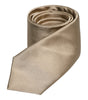 Dolce & Gabbana Beige Solid Silk Adjustable Necktie Tie