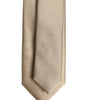Dolce & Gabbana Beige Solid Silk Adjustable Necktie Tie