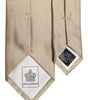 Dolce & Gabbana Beige Solid Silk Adjustable Necktie Tie