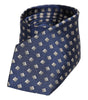 Dolce &amp; Gabbana Blue Patterned Silk Adjustable Necktie Tie