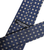 Dolce &amp; Gabbana Blue Patterned Silk Adjustable Necktie Tie