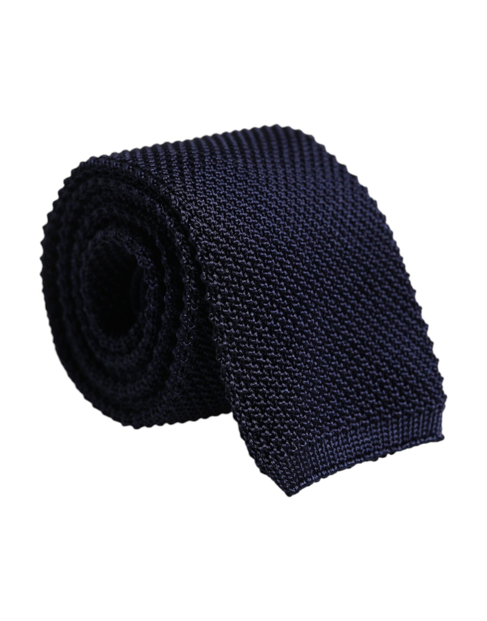 Dolce &amp; Gabbana Dark Blue Silk Adjustable Necktie Tie